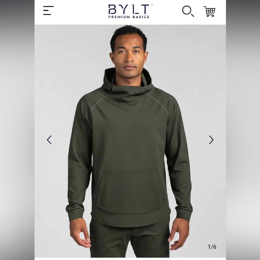 Men’s BYLT Elite Drop Cut Pullover - XL Dark Olive NWT